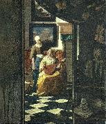 Jan Vermeer brevet oil painting reproduction
